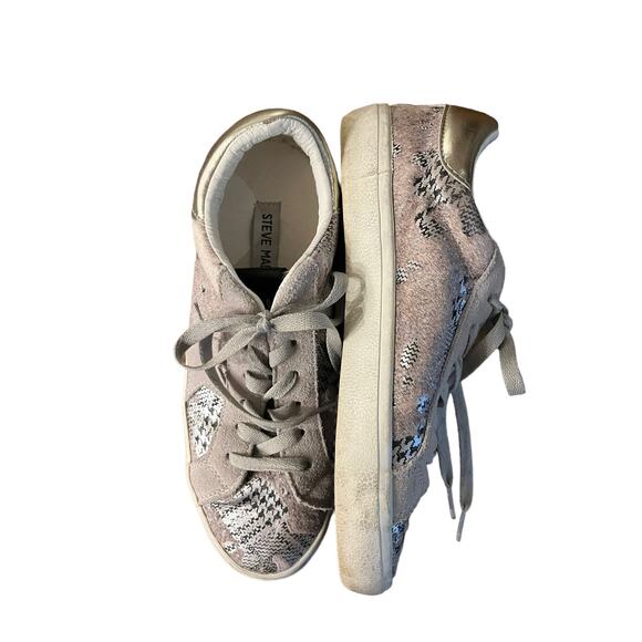 Steve Madden Womens Claris Star Court Sneaker reptile snake 8.5 - Picture 1 of 7